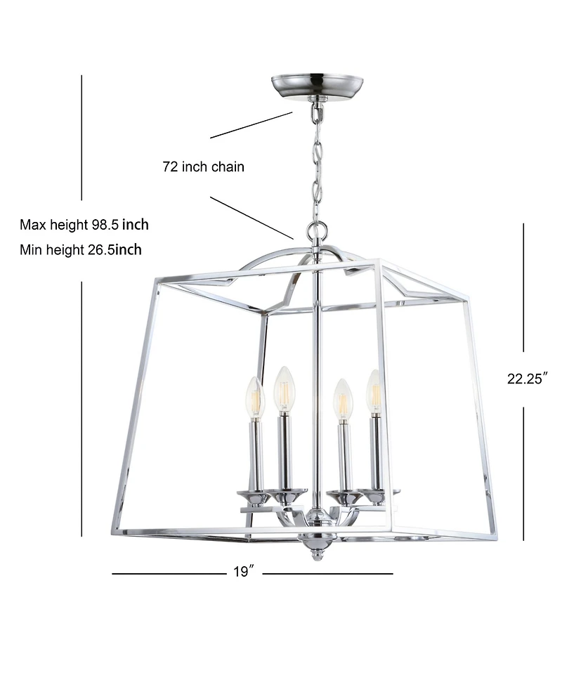 Jonathan Y Gloria 4-Light Metal Led Pendant