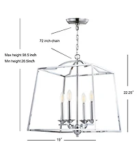 Jonathan Y Gloria 4-Light Metal Led Pendant