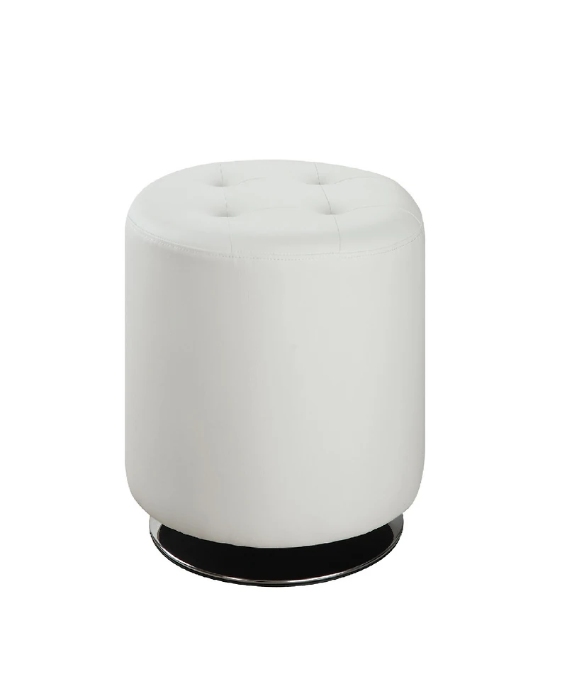 Ian Contemporary Style Round Ottoman