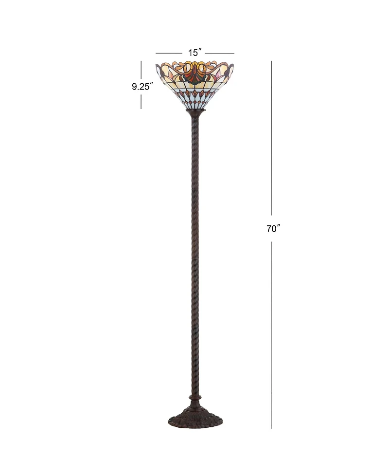 Jonathan Y Davis Tiffany- Torchiere Led Floor Lamp