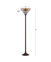 Jonathan Y Davis Tiffany- Torchiere Led Floor Lamp