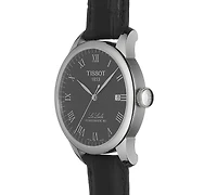 Tissot Men's Swiss Automatic T-Classic Le Locle Powermatic 80 Black Leather Strap Watch 39.3mm
