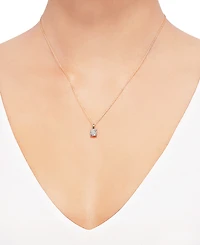 Diamond Cluster 18" Pendant Necklace (1/10 ct. t.w.) in 10k Gold
