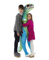 Melissa & Doug Jumbo TRex Dinosaur Lifelike Stuffed Animal (over 4 feet tall) - Dinosaur Toy