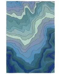 Liora Manne Ravella 2267 Mykonos Blue Indoor Outdoor Area Rug