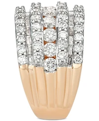 Five-Row Diamond Band (3 ct. t.w.) 14k White, Yellow or Rose Gold