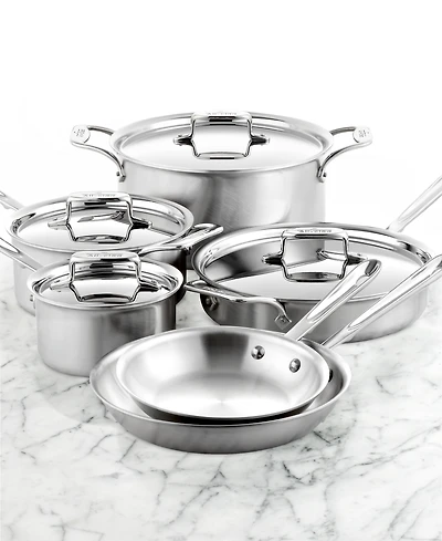 All-Clad D5 Brushed Stainless Steel Cookware Set, 10 Piece Set