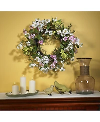 Nearly Natural 20" Dogwood Wreath