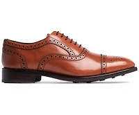 Anthony Veer Men's Ford Quarter Brogue Oxford Rubber Sole Lace-Up Dress Shoe