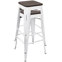 Lumisource Oregon Stackable Barstool Set of 2