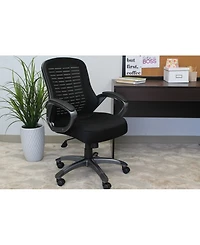 Boss Office Products Ribbed High Back Mesh Chair