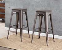 Lumisource Oregon Stackable Barstool Set of 2
