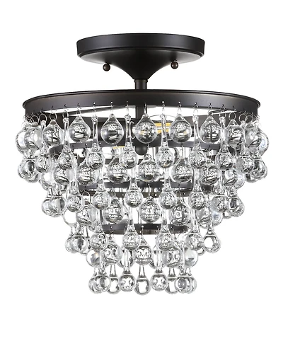 Jonathan Y Toronto Metal or Crystal Led Flush Mount