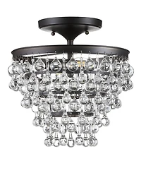 Jonathan Y Toronto Metal or Crystal Led Flush Mount