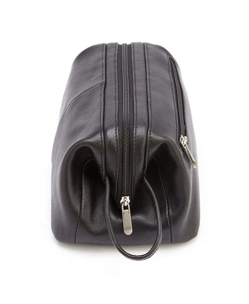 Royce New York Colombian Leather Toiletry Bag