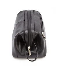 Royce New York Colombian Leather Toiletry Bag