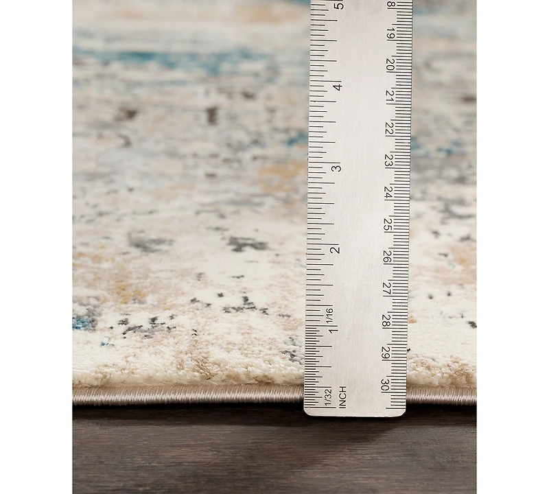 Livabliss Pune Pun-2301 Taupe 2'7" x 10'3" Runner Area Rug