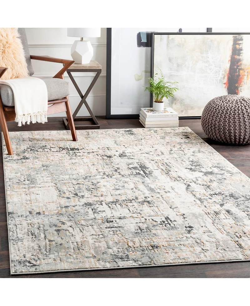 Livabliss Quatro Qua-2302 Silver Gray 5'3" x 7'3" Area Rug