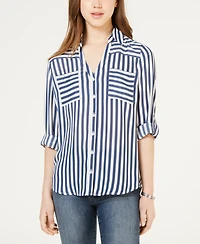 Bcx Juniors' Striped Button-Up Shirt