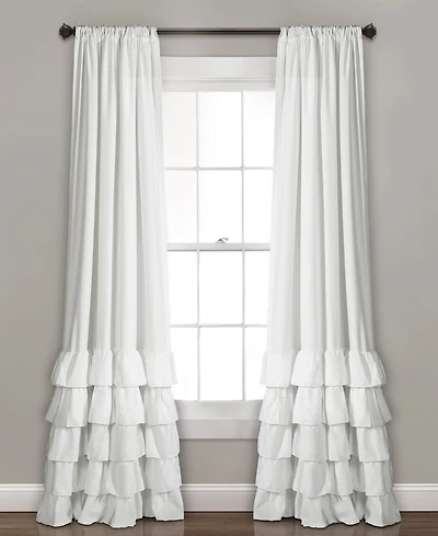 Allison Ruffle 40" x 95" Curtain Set