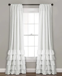 Allison Ruffle 40" x 95" Curtain Set