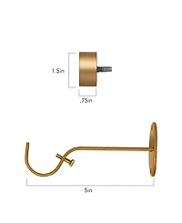 Serena Adjustable 28"-48" Curtain Rod with Cap Finials