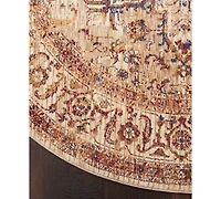 Mink Home Taza Heriz 5' Round Area Rug