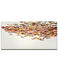 Ready2HangArt 'Red Wave' Canvas Wall Art, 24x48"