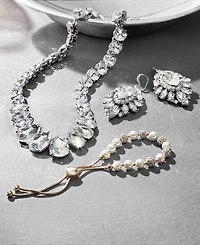 Charter Club Pave & Imitation Pearl Slider Bracelet, Created for Macy's