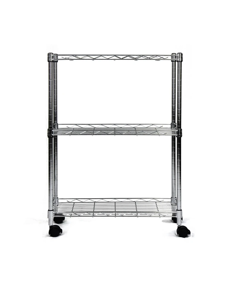 Oceanstar 3-Tier Shelving All-Purpose Chrome Utility Cart