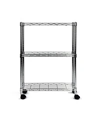 Oceanstar 3-Tier Shelving All-Purpose Chrome Utility Cart