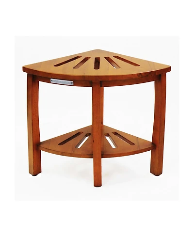 Oceanstar Corner Spa Shower Bench Seat with Storage Shelf
