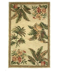 Kas Sparta Tropical Oasis 3133 Ivory 2'6" x 10' Runner Area Rug