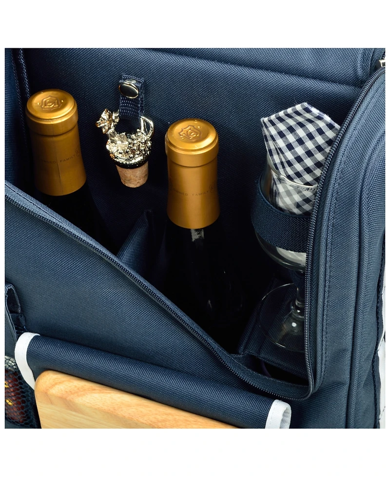 Picnic at Ascot Bordeaux Insulated Wine and Cheese Tote - Glass Glasses