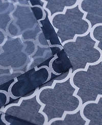 Superior Trellis Sheer 2-Piece Curtain Panels with Grommet Header Top, 52" X 63"