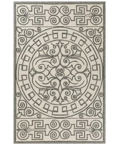 Kas Harbor Irongate 4246 Ivory Grey Indoor Outdoor Area Rug