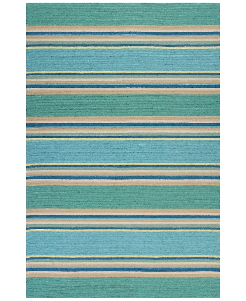 Kas Harbor Stripes 4230 Ocean 5' x 7'6" Indoor/Outdoor Area Rug