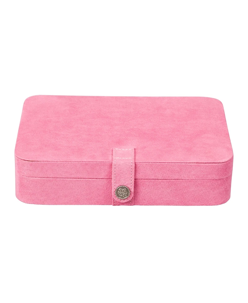 Mele & Co. Maria Plush Fabric Jewelry Box with Twenty-Four Sections