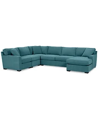 Radley -Pc. Fabric Chaise Sectional Sofa with Corner Piece
