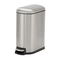 Household Essentials Stainless Steel 10L Tuscany Narrow Trash Bin