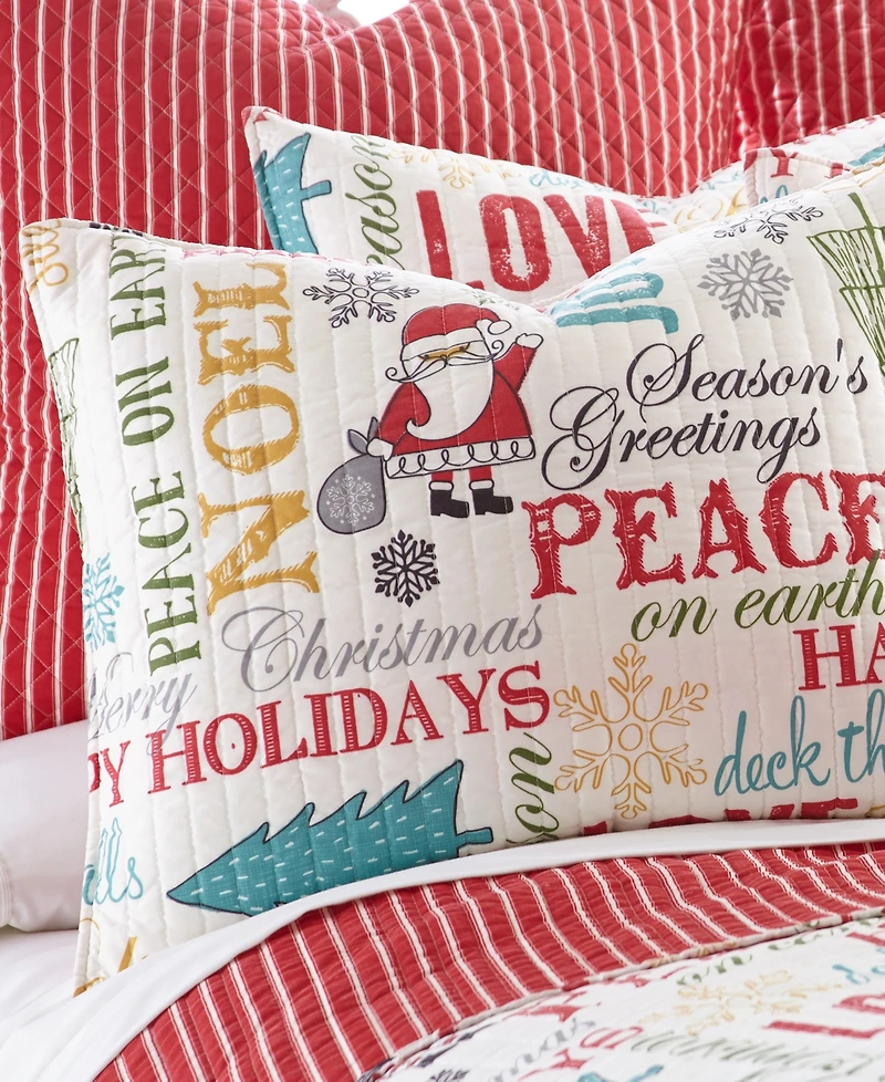 Levtex Santa Claus Lane 3-Pc. Quilt Set, King