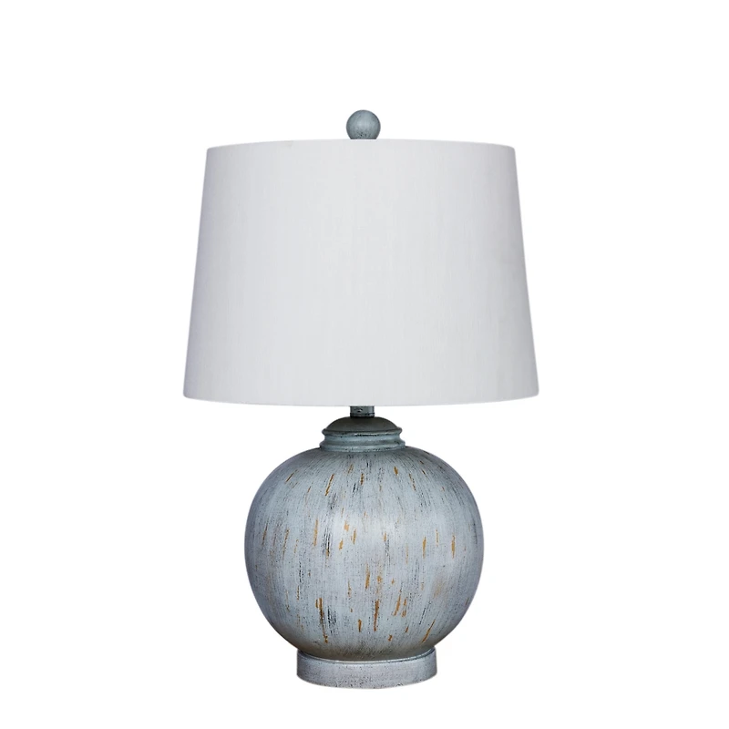 Fangio Lighting's 6254BLU 24" Weathered Round Resin Table Lamp
