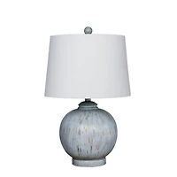 Fangio Lighting's 6254BLU 24" Weathered Round Resin Table Lamp
