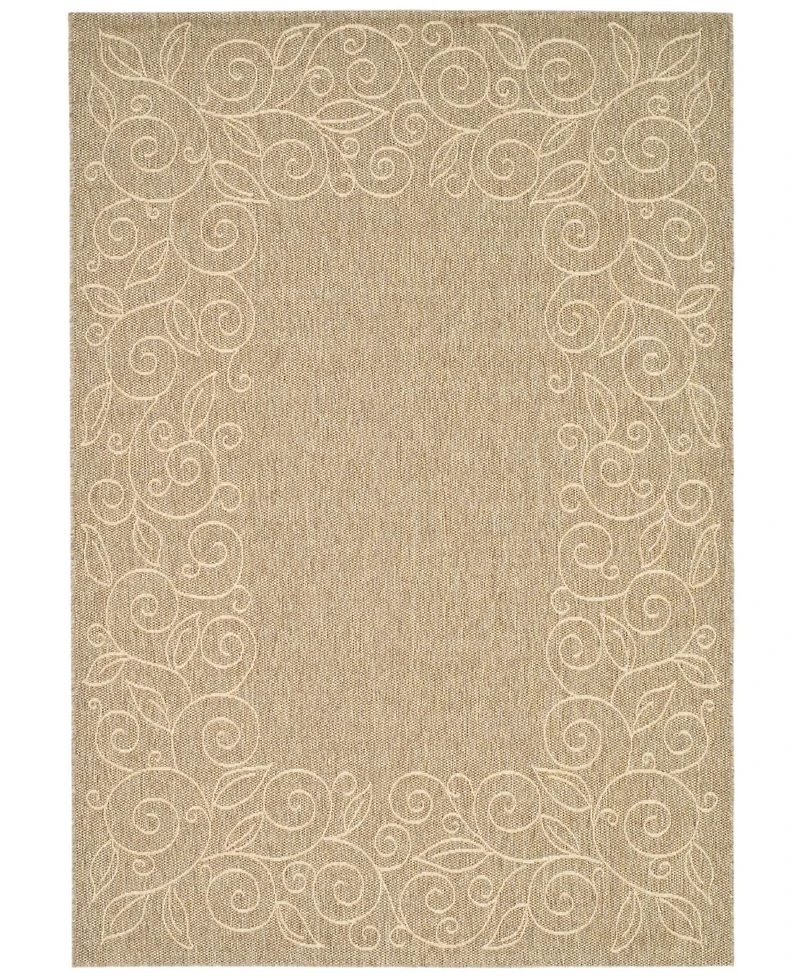 Safavieh Courtyard CY5139 Dark Beige and Beige 5'3" x 7'7" Outdoor Area Rug