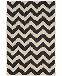 Safavieh Courtyard CY6244 Black and Beige 5'3" x 7'7" Sisal Weave Outdoor Area Rug