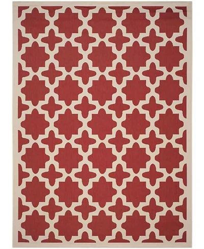 Safavieh Courtyard CY6913 Red and Bone 8' x 11' Sisal Weave Outdoor Area Rug