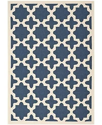Safavieh Courtyard CY6913 Navy and Beige 5'3" x 7'7" Sisal Weave Outdoor Area Rug