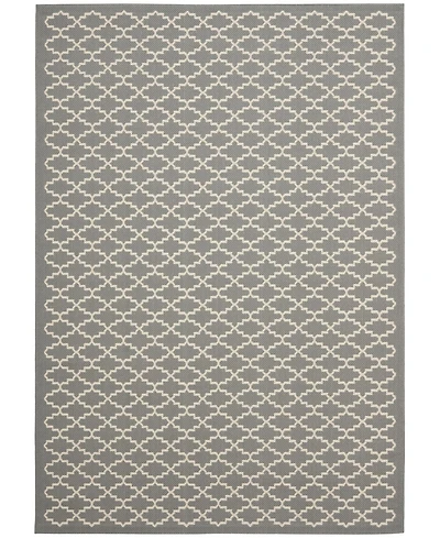 Safavieh Courtyard CY6919 Anthracite and Beige 5'3" x 7'7" Sisal Weave Outdoor Area Rug