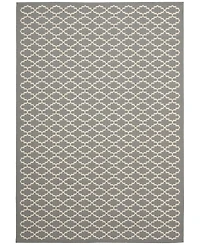 Safavieh Courtyard CY6919 Anthracite and Beige 5'3" x 7'7" Sisal Weave Outdoor Area Rug