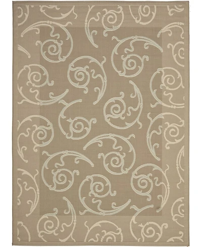 Safavieh Courtyard CY7108 Dark Beige and Beige 8' x 11' Sisal Weave Outdoor Area Rug